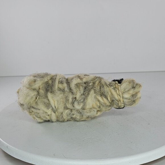 Handcrafted Wool Yarn Burlap Felt Sheep Figurine Folk Art - Picture 9 of 9